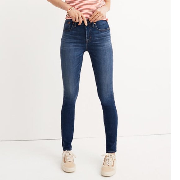 Madewell Denim - MADEWELL 10" High-Rise Skinny Jeans in Danny Wash: TENCEL™ Denim Edition Size 26